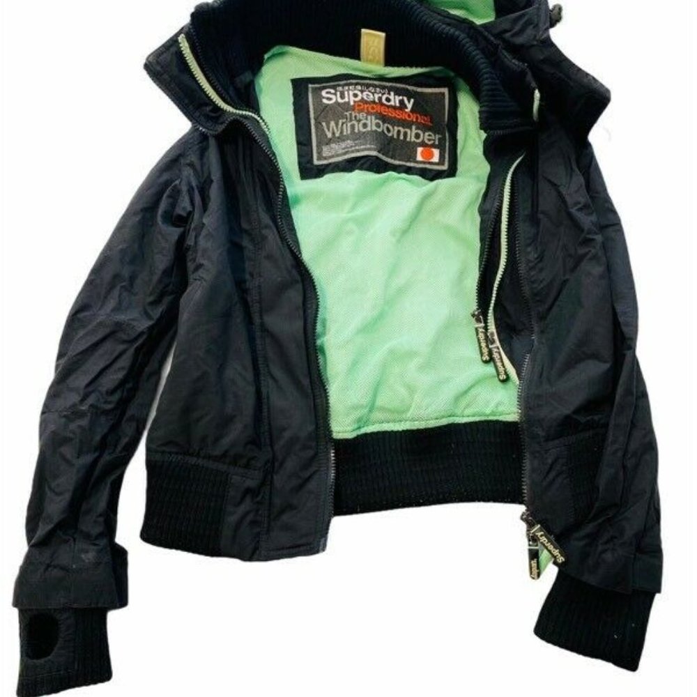 Superdry Womens Activewear Windbomber Jacket Black